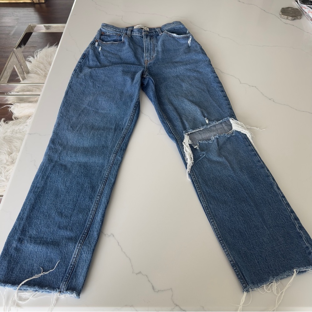 Abercrombie & Fitch Blue Straight Leg Jeans